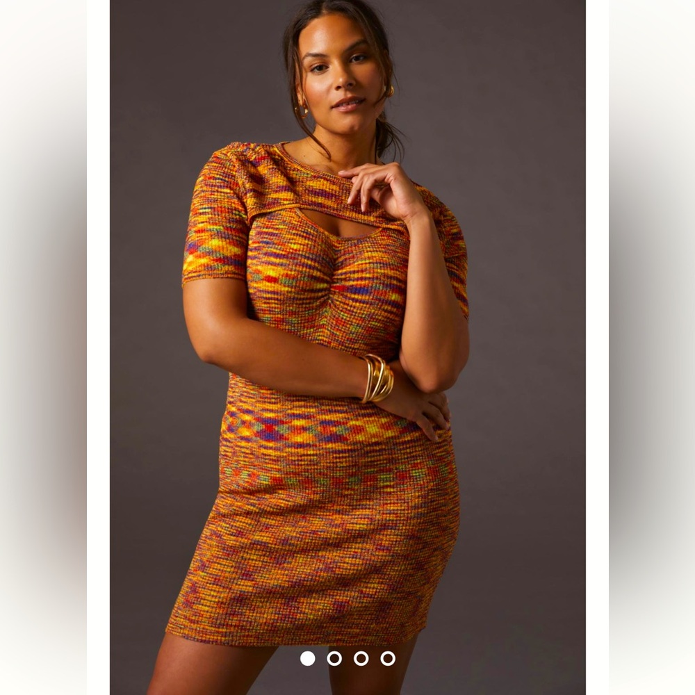 Anthropologie Current Air Cut Out Mini Dress